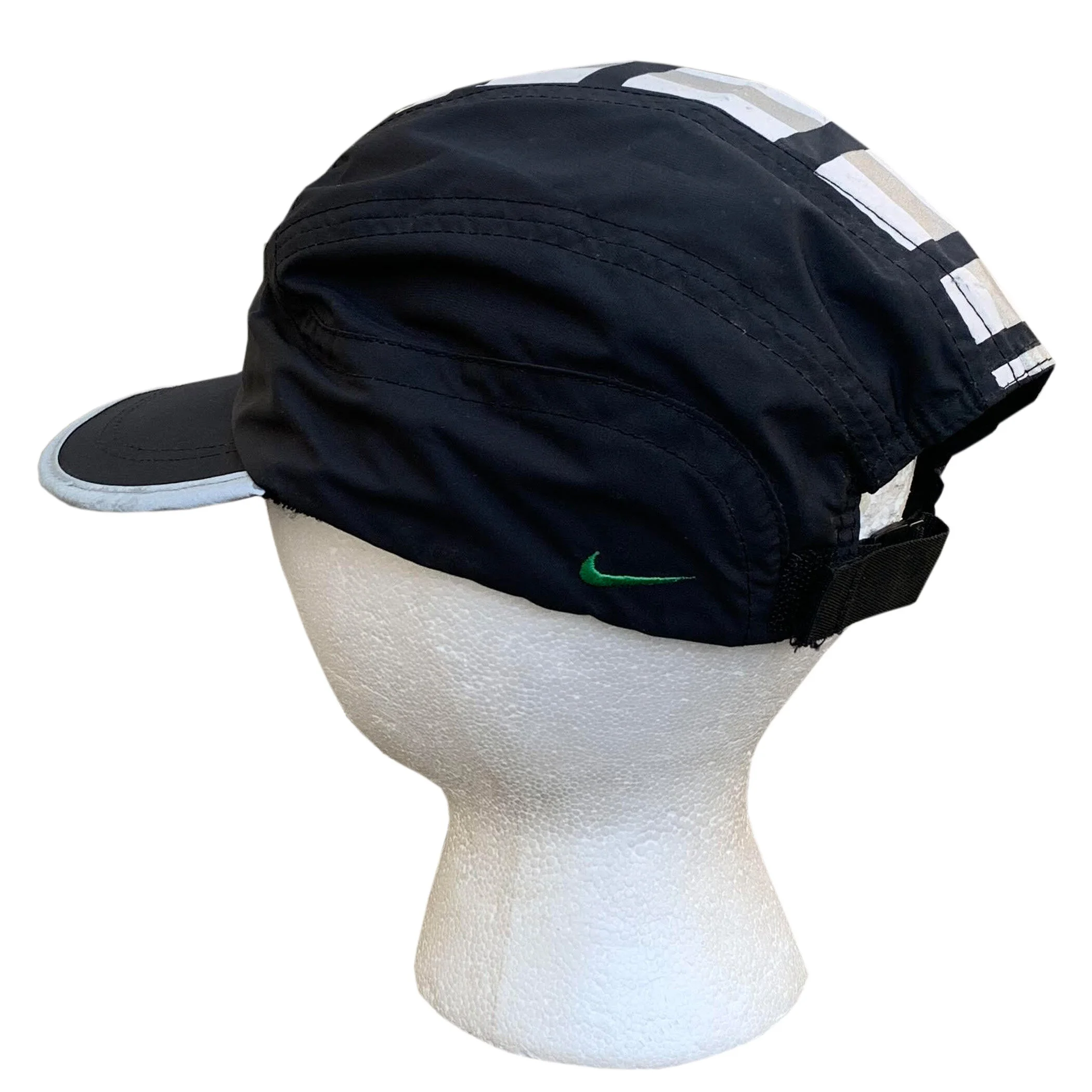 Vintage Nike Clima F.I.T. Black / Green / 3M Hat — RootsBK